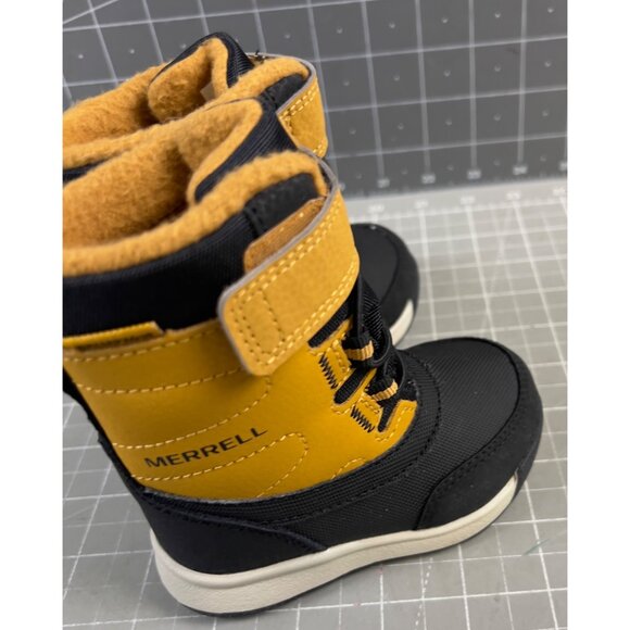 Merrell Snow Storm Jr. Waterproof Boot Wheat, Size 4 M Kids Shoes Toddler - Picture 4 of 6